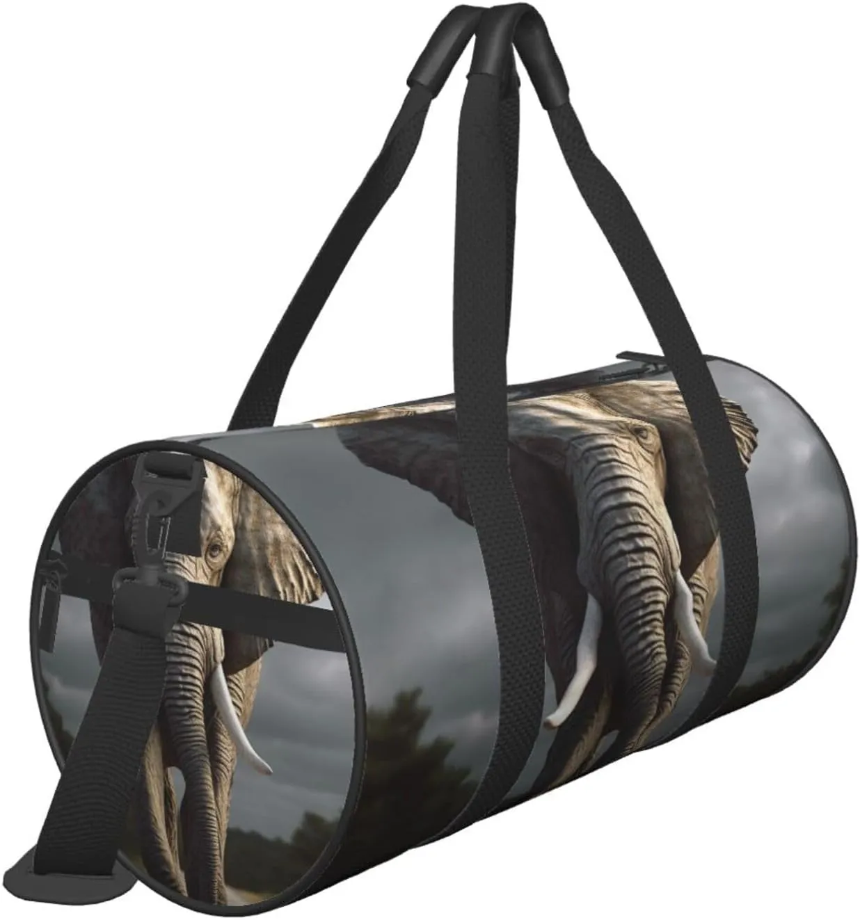 Gym Bags Small 3D Elephant Duffel Bag Overnight Bag with Shoe Compartment Carryon Bag for Men Women
