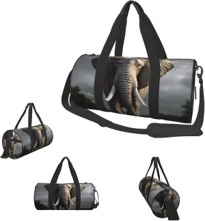 Gym Bags Small 3D Elephant Duffel Bag Overnight Bag with Shoe Compartment Carryon Bag for Men Women