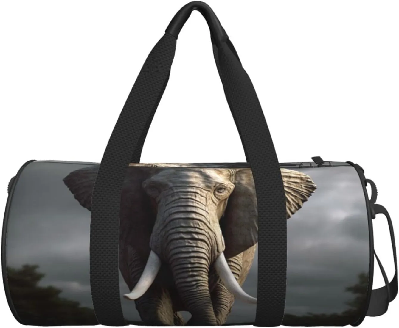 Gym Bags Small 3D Elephant Duffel Bag Overnight Bag with Shoe Compartment Carryon Bag for Men Women