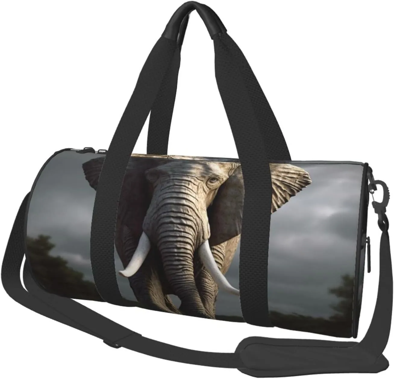 Gym Bags Small 3D Elephant Duffel Bag Overnight Bag with Shoe Compartment Carryon Bag for Men Women