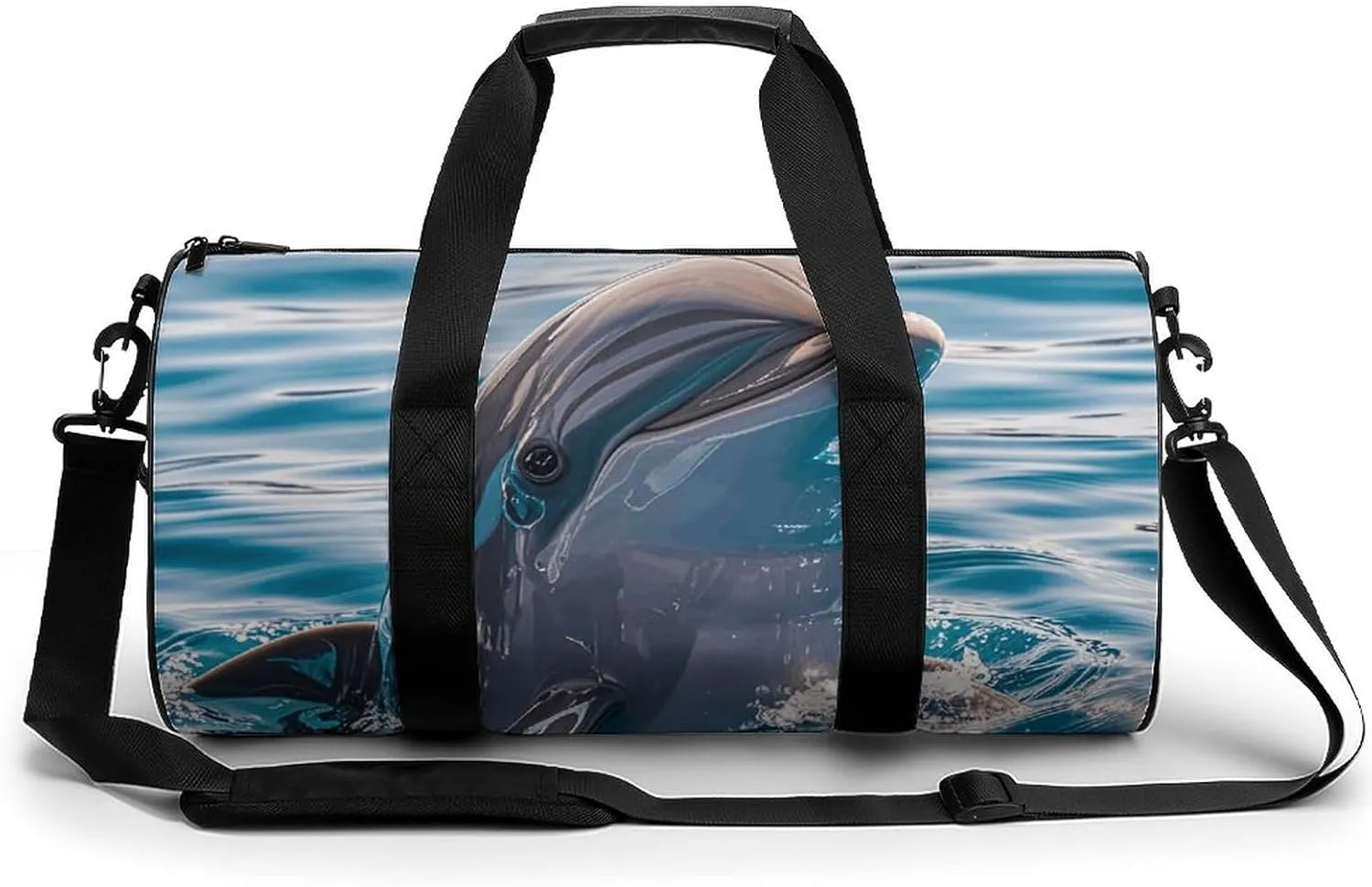 Gym Bags Small Cute Dolphin Duffel Bag Overnight Bag with Shoe Compartment Carryon Bag for Men Women