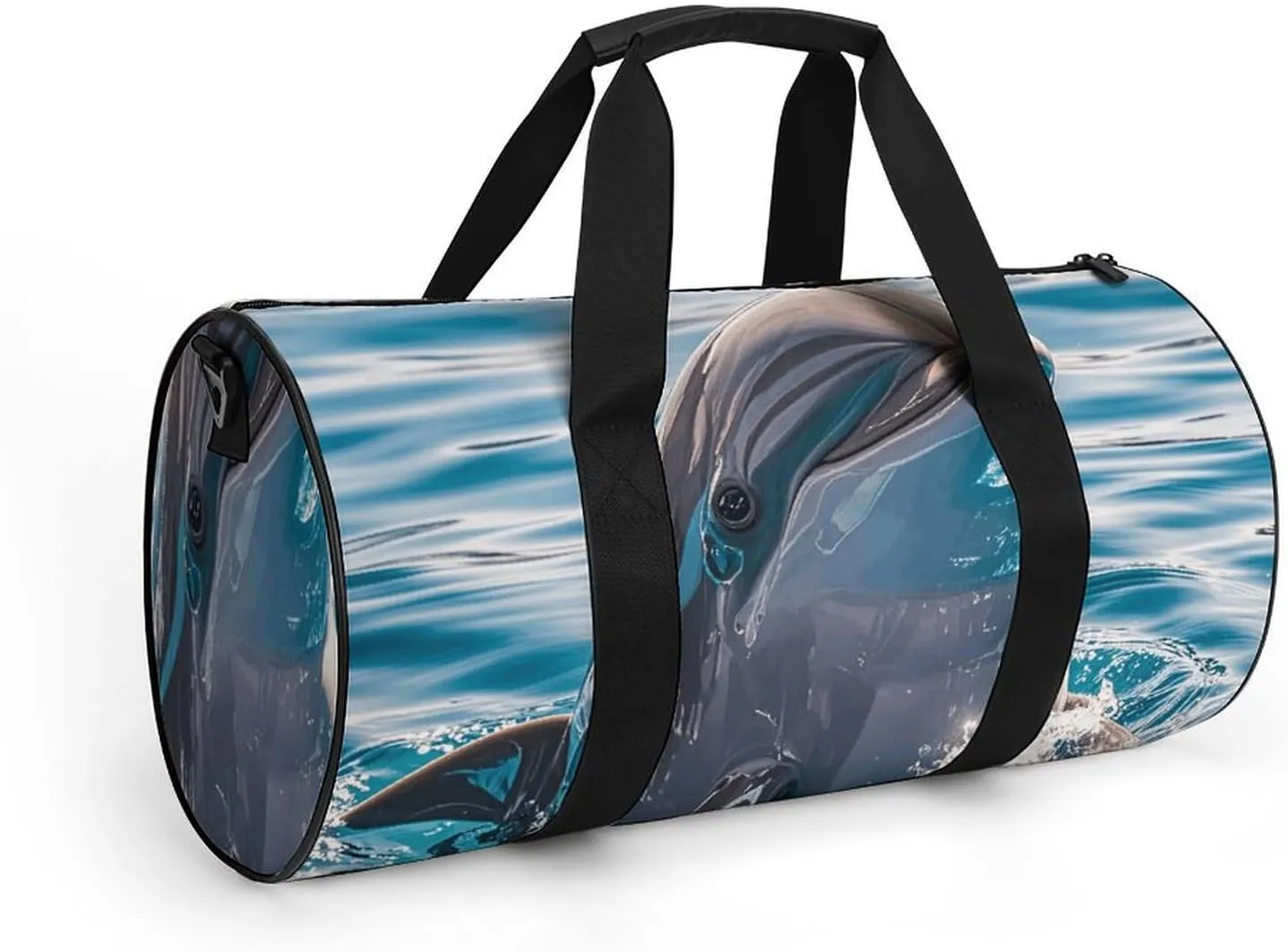 Gym Bags Small Cute Dolphin Duffel Bag Overnight Bag with Shoe Compartment Carryon Bag for Men Women