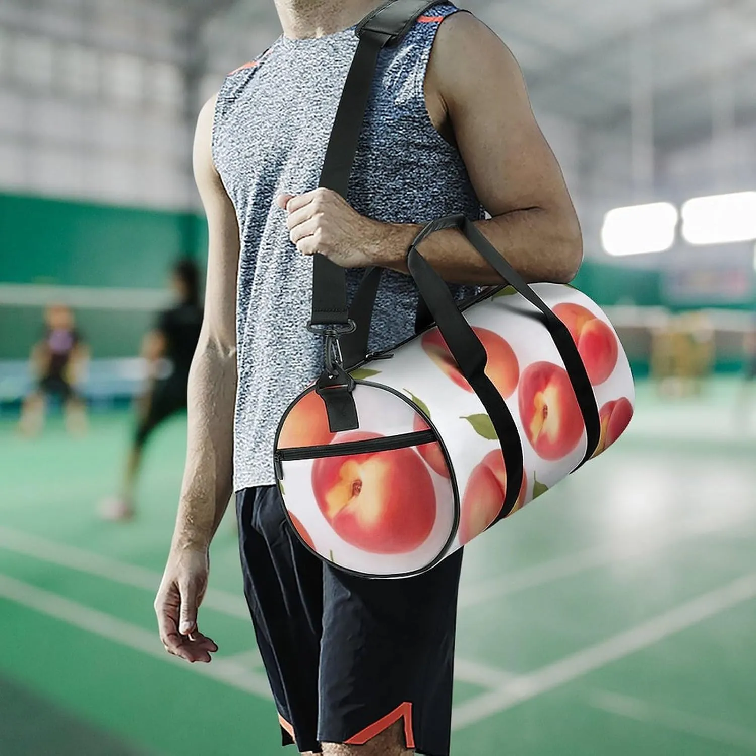 Gym Bags Small Peach Duffel Bag Overnight Bag with Shoe Compartment Carryon Bag for Men Women