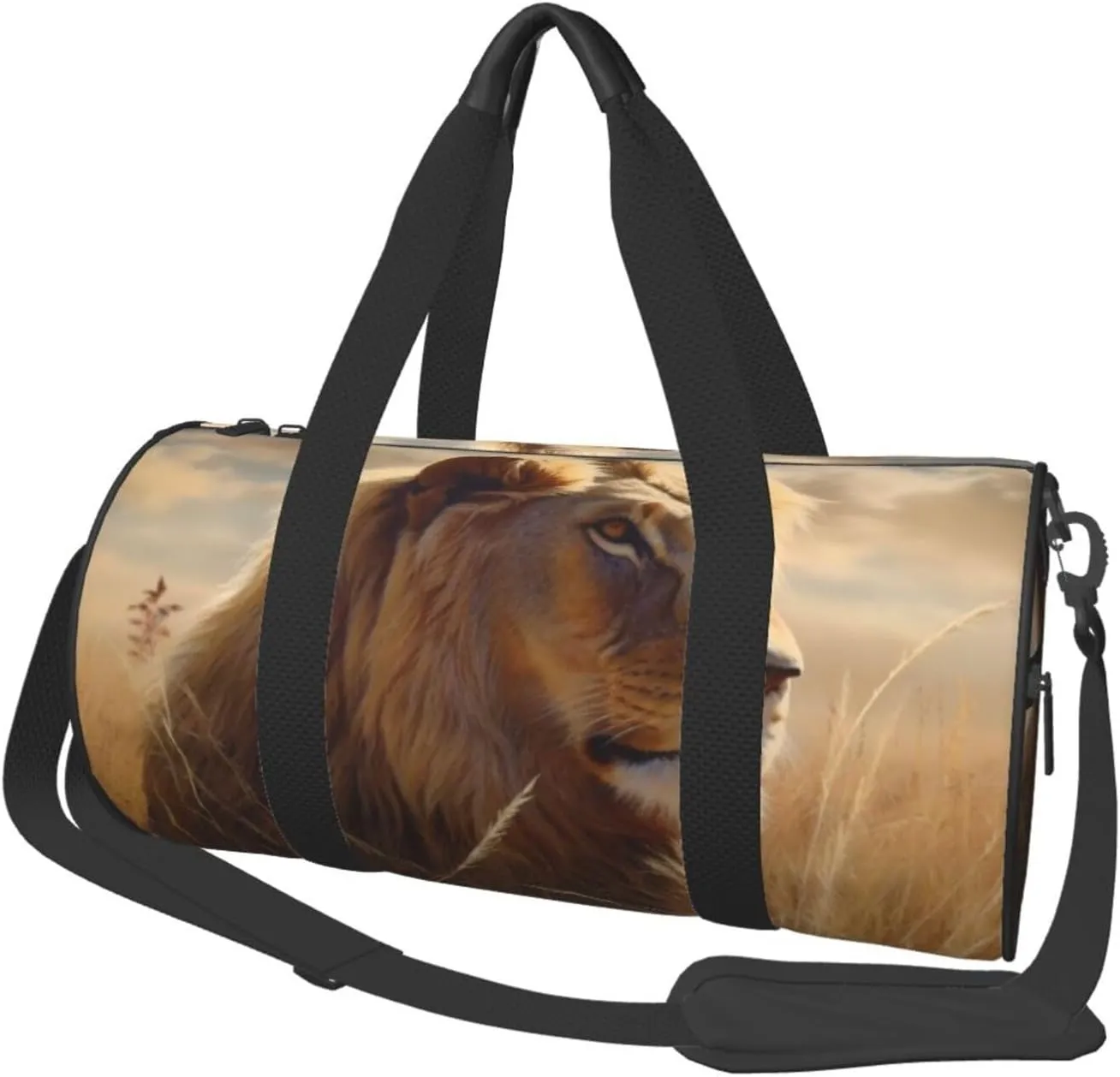 Gym Bags Small Prairie lion Duffel Bag Overnight Bag with Shoe Compartment Carryon Bag for Men Women