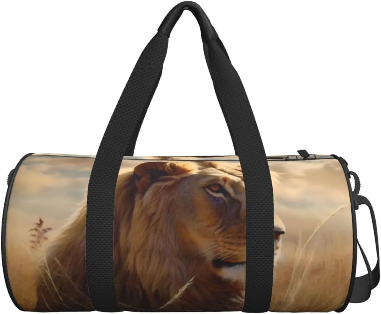 Gym Bags Small Prairie lion Duffel Bag Overnight Bag with Shoe Compartment Carryon Bag for Men Women