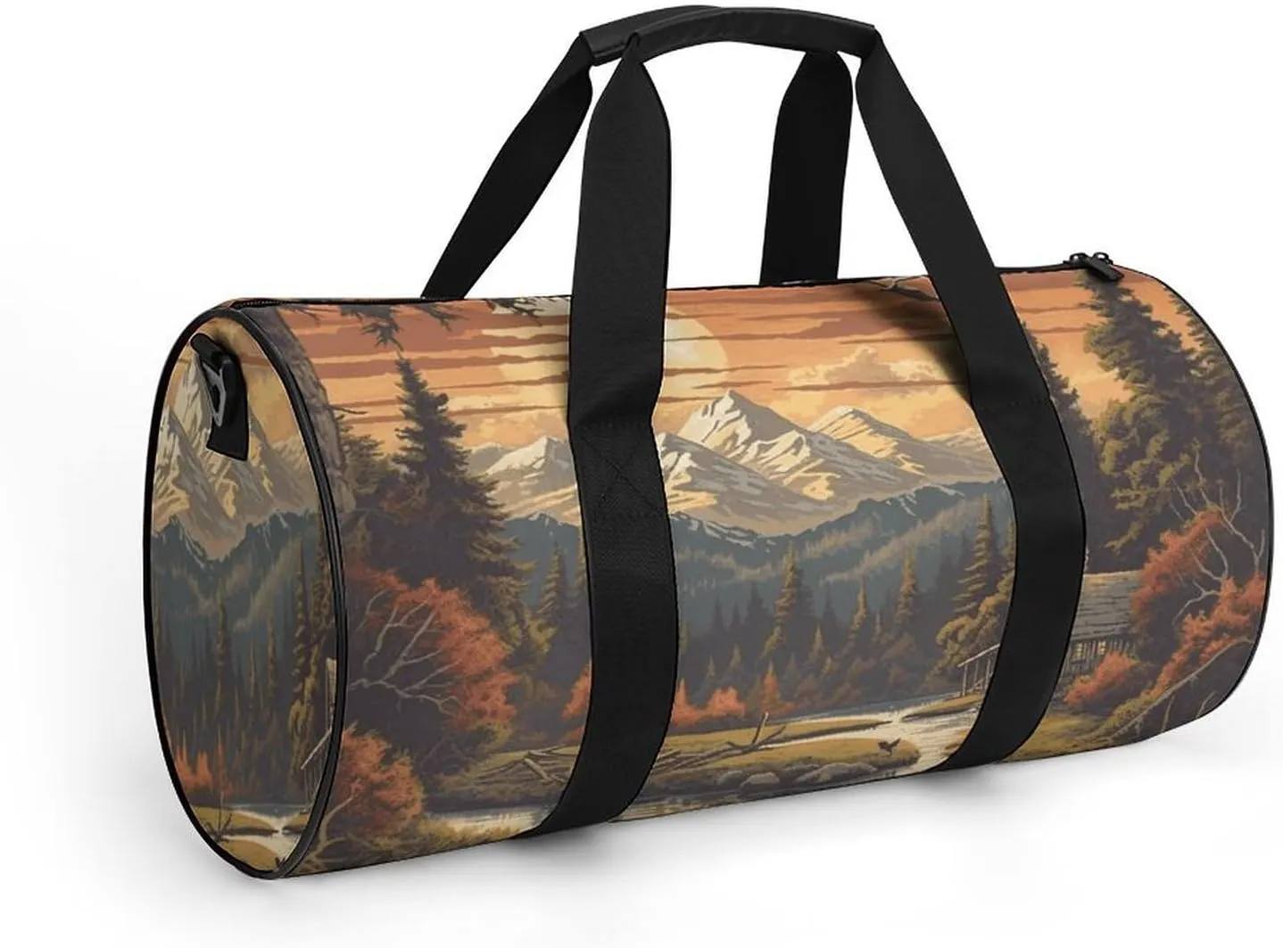 Gym Bags Small Sun Mountain Scenic Stream Duffel Bag Overnight Bag with Shoe Compartment Carryon Bag for Men Women