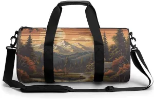 Gym Bags Small Sun Mountain Scenic Stream Duffel Bag Overnight Bag with Shoe Compartment Carryon Bag for Men Women