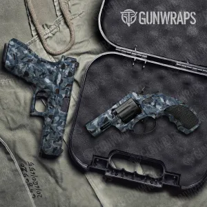 Handgun Ragged Navy Camo Gun Skin Vinyl Wrap