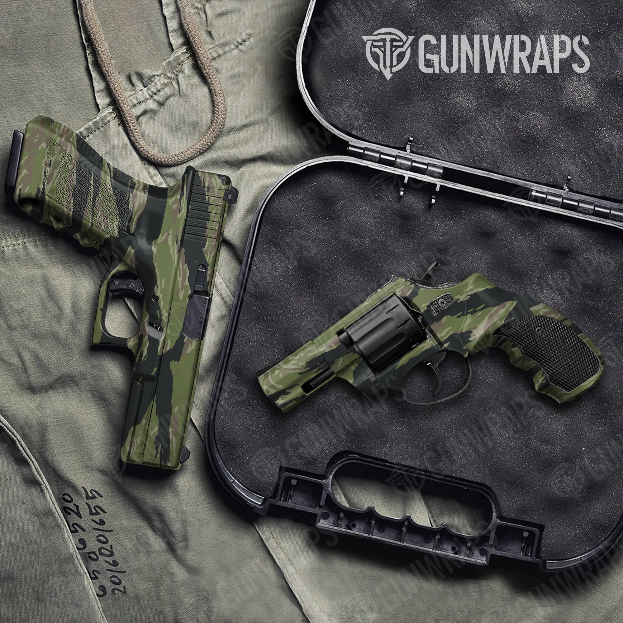 Handgun Vietnam Tiger Stripe Original Camo Gun Skin Vinyl Wrap