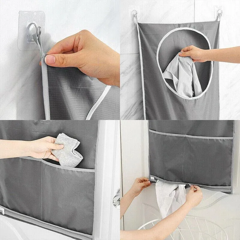 Hanging Laundry Bag 1PC 2Colours 2Styles 77x50cm