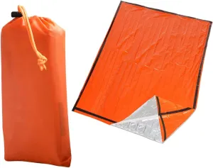 Happyyami Outdoor Thermal Emergency Survival Lightweight Insulated for Camping Autumn Winter Adventures Portable Orange Design for Quick Access