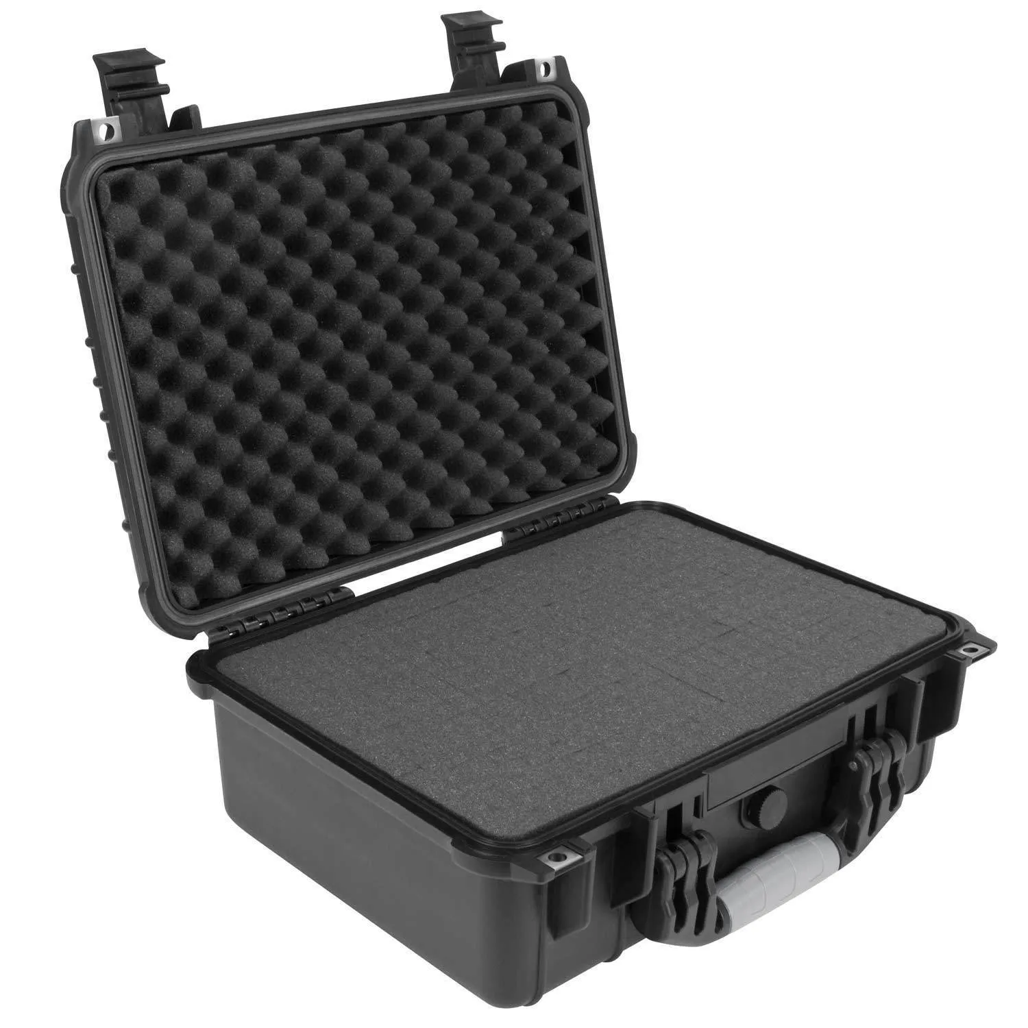HARD 4 PISTOL GUN CASE WITH LOCKING HOLES & AUTO PRESSURE ADJUSTMENT