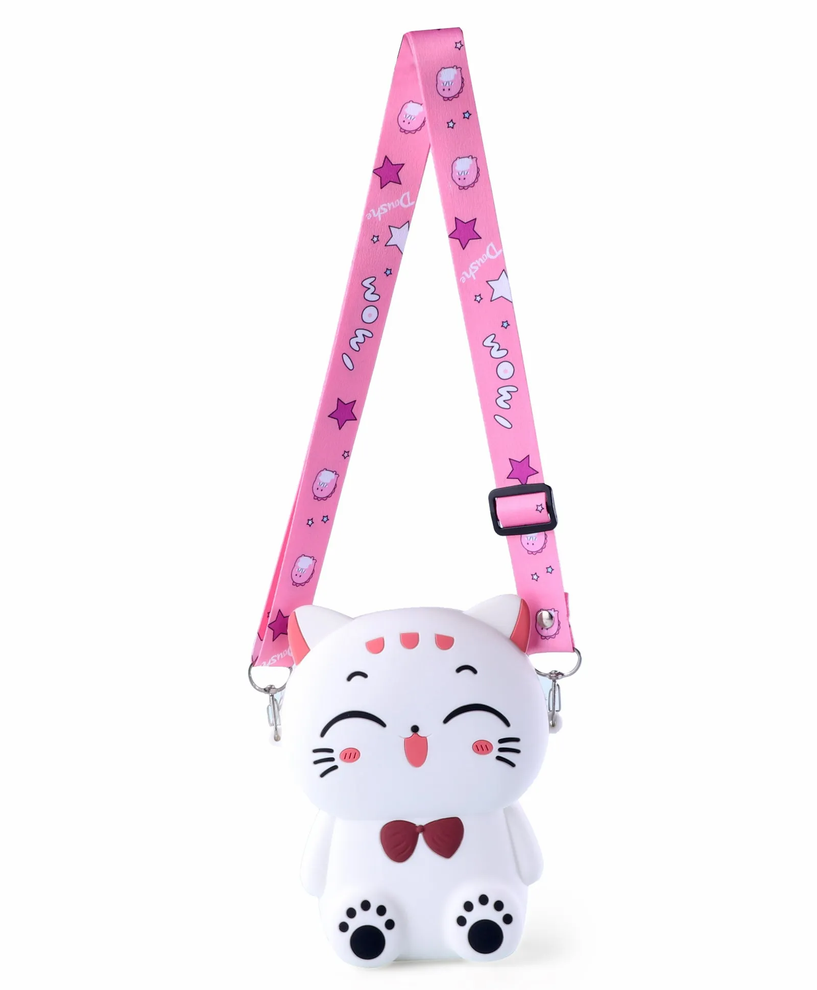 HELLO KITTY SILICON SLING BAG - WHITE
