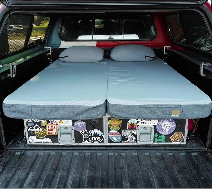 HEST Dually - Portable Camping Mattress, Enhanced Memory Foam, Double Mattress, Sleeps Two