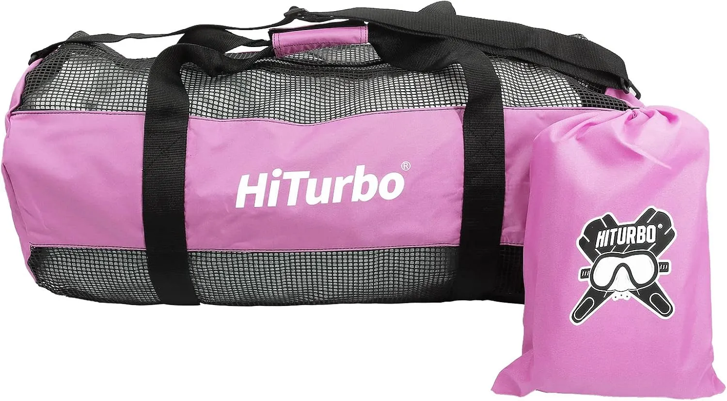 Hiturbo Mesh Dive Duffel Bag: Scuba Gear Bags for Diving, Snorkeling, Freediving and Swimming - 60L Travel Beach Pool Water Sports Equipment Bag with Shoulder Strap