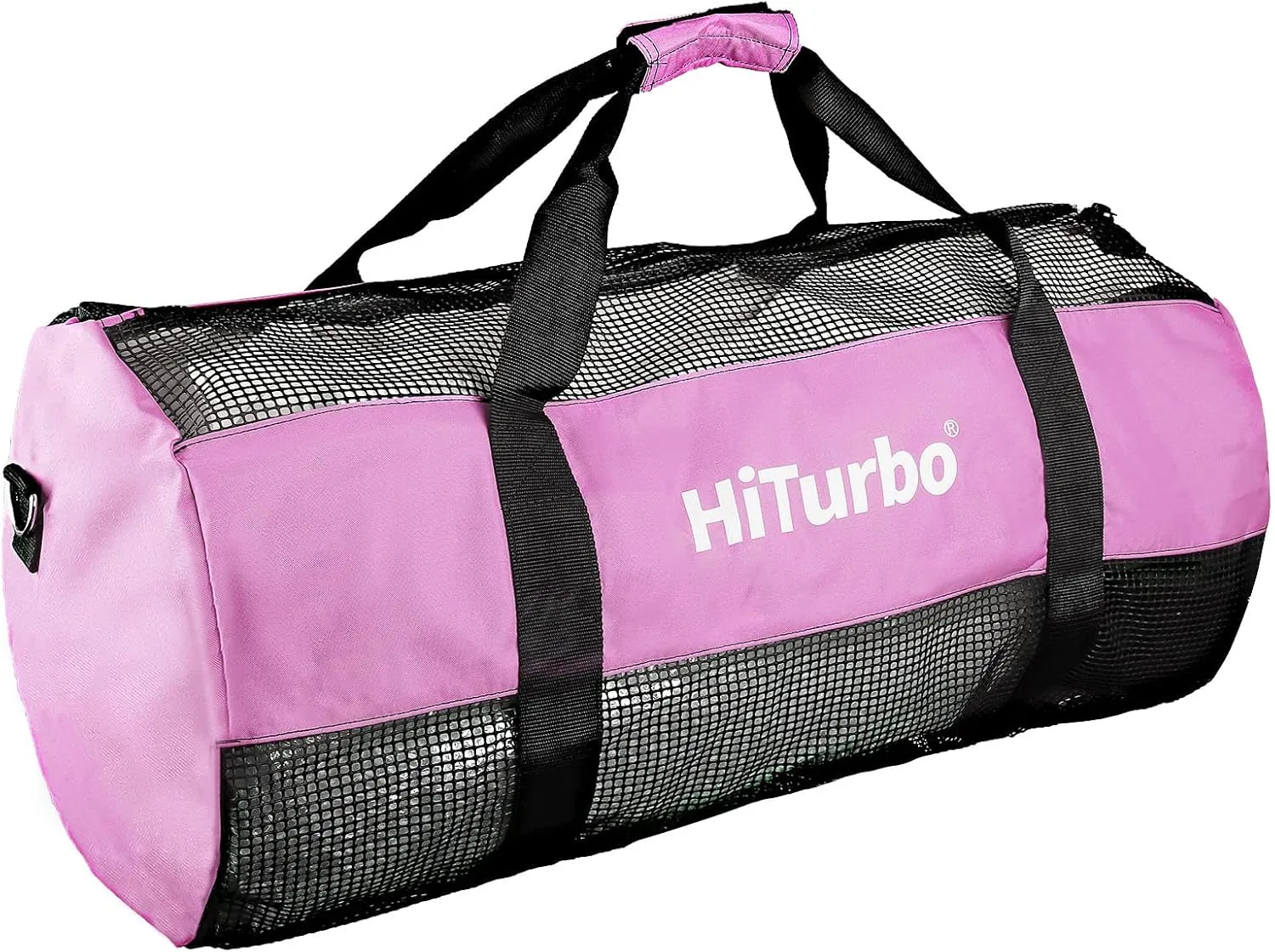 Hiturbo Mesh Dive Duffel Bag: Scuba Gear Bags for Diving, Snorkeling, Freediving and Swimming - 60L Travel Beach Pool Water Sports Equipment Bag with Shoulder Strap