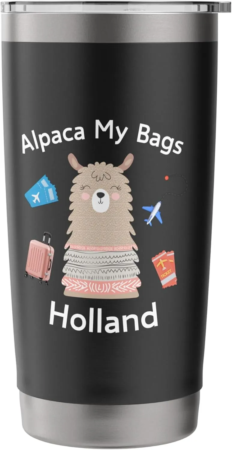 Holland Vacation Alpaca My Bags Holland Stainless Steel Insulated Tumbler