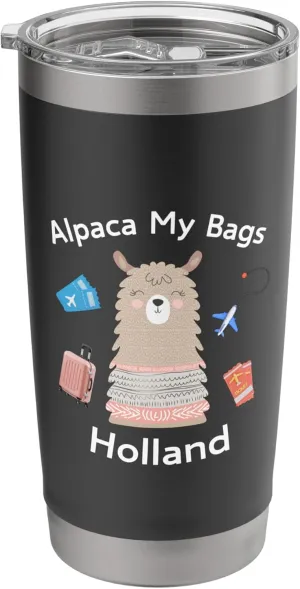 Holland Vacation Alpaca My Bags Holland Stainless Steel Insulated Tumbler