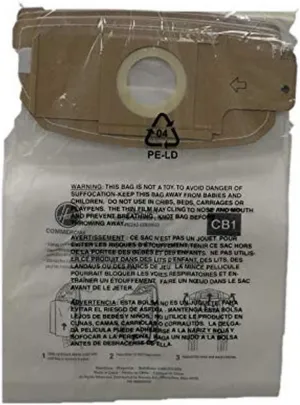 Hoover, Inc AH10173 Paper Bag, CB1 CH34006 Backpack 10 Pk