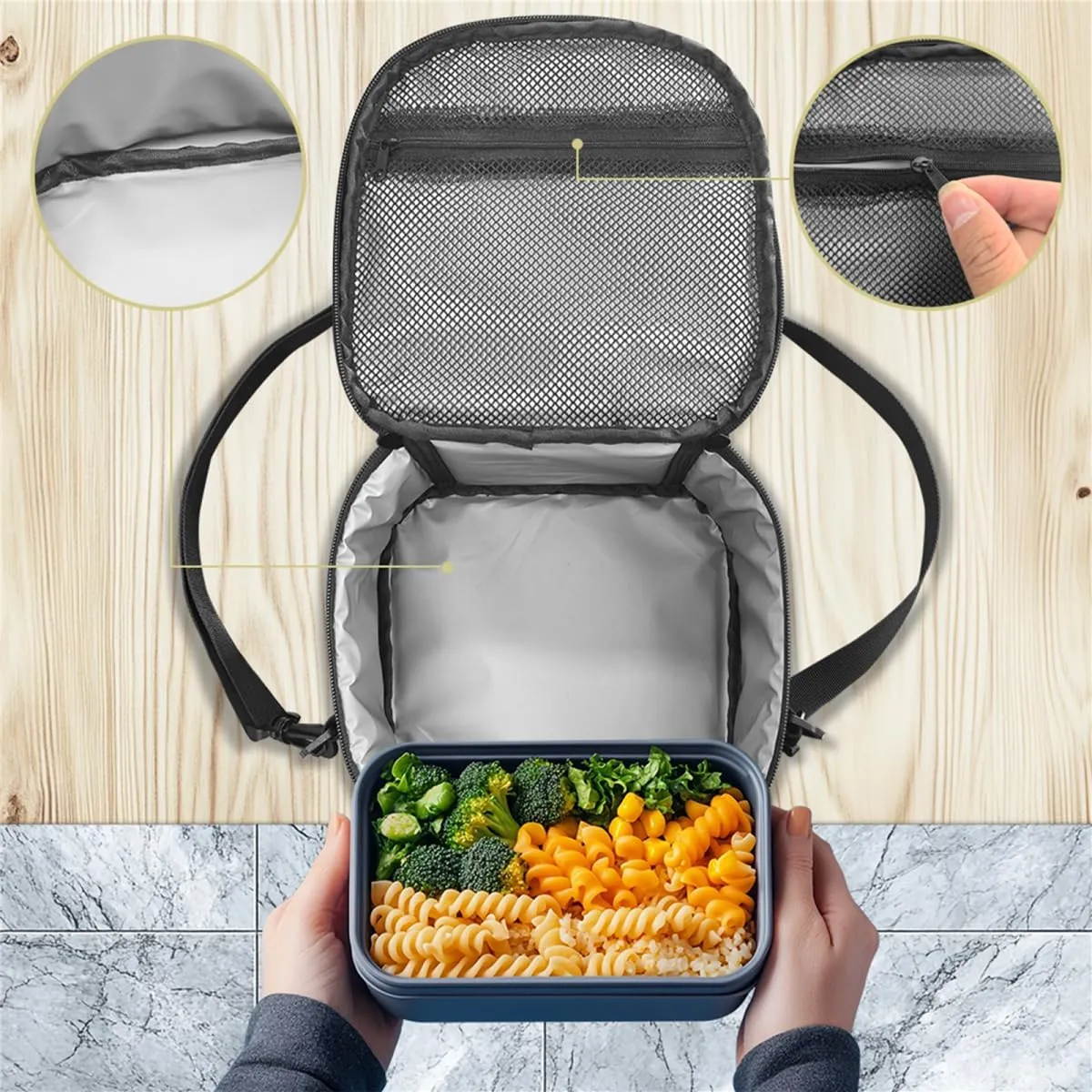 Horse Kids Lunch Box Insulated Soft Bag Mini Cooler Back to School Thermal Meal Tote Kit Food Containers with Detachable Handle & Adjustable Shoulder Strap Leakproof Lunch Bags