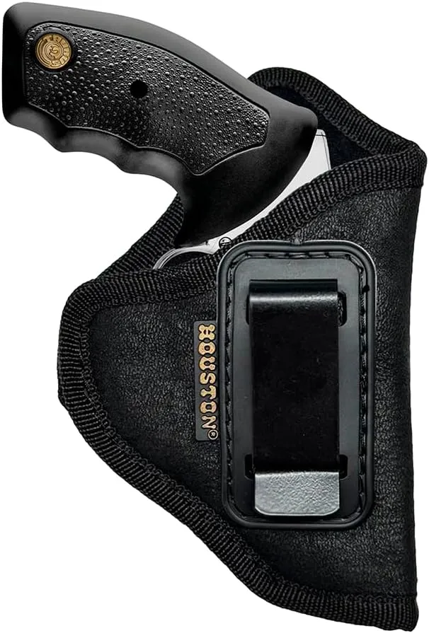 HOUSTON Gun Holsters - Nobuck ECO Leather Concealed Carry - .38, Smith & Wesson, Charter, Rossi, Taurus, Revolvers 5 Shots