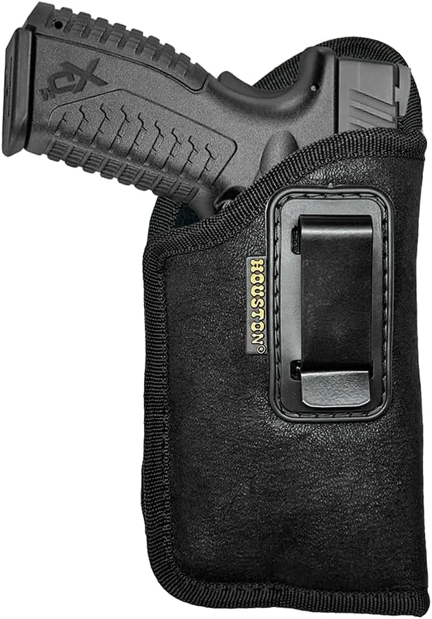 HOUSTON Gun Holsters - Nobuck ECO Leather Concealed Carry - FITS Most Mid & Full Sizes - XDM, Glock 19/23, 92 FS, S&W M&P with Laser