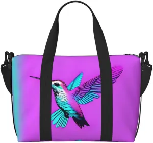 Hummingbird With Wings Travel Duffel Bag Tote Carry On Luggage Bag Water Resistant Weekender Overnight Bags For Foldable