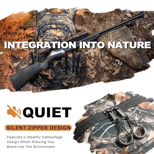 Hunting Backpack for Men,Waterproof Camo Backpacks for Hunt w/ Rain Cover