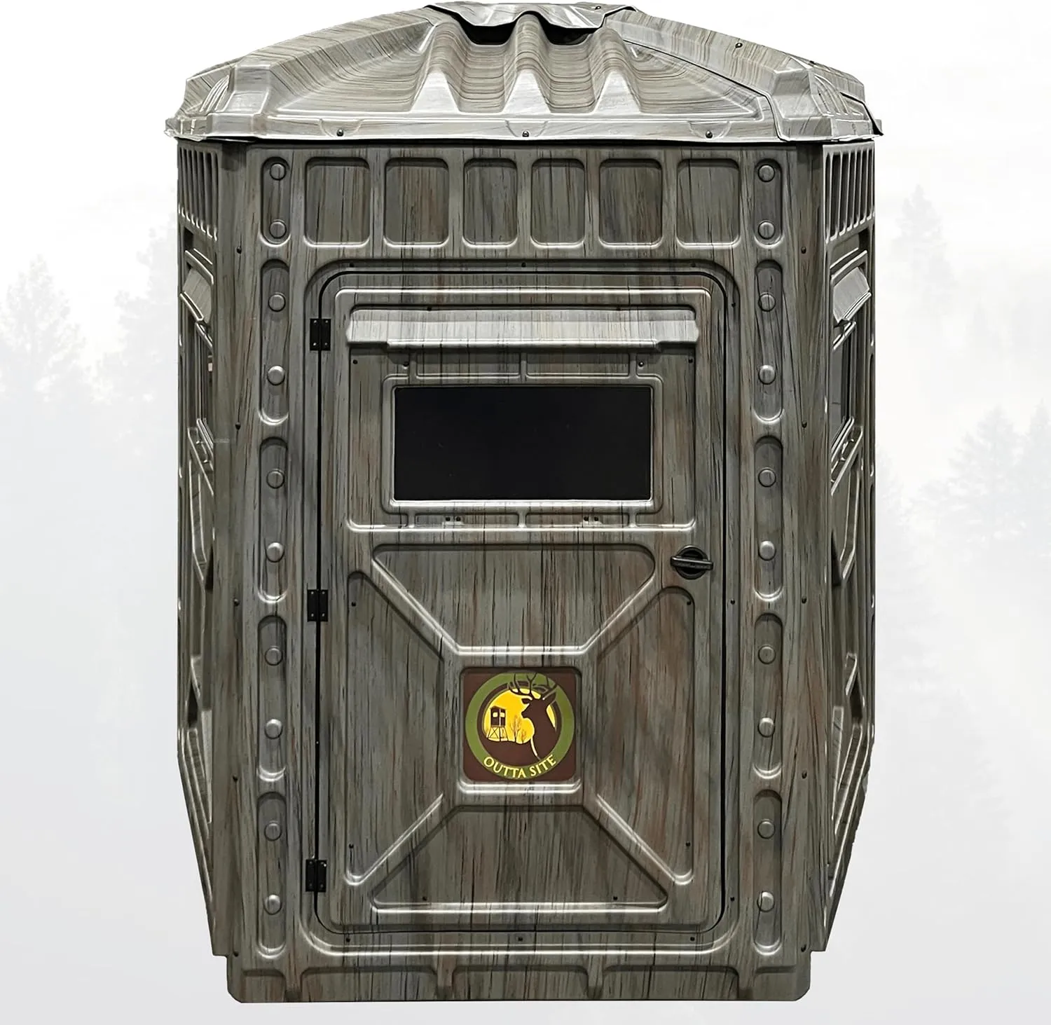 Hunting Blind – 4 & 5 Sided High Density Plastic Hunting Blind – 1-2 & 2-3 Person Hard-Sided Ground Blind for Deer, Turkey Hunting – 360 Views – Arctic Snow Camo, Habitat Olive, Thicket Oak