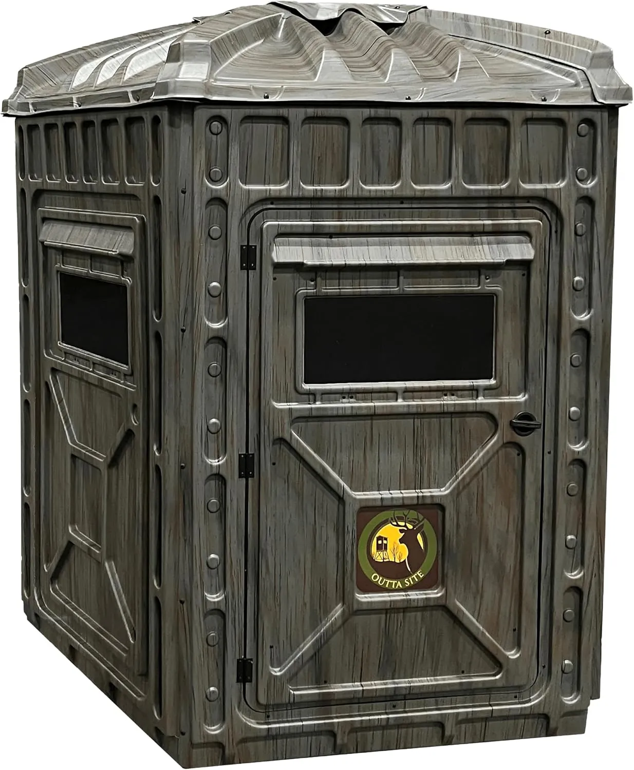 Hunting Blind – 4 & 5 Sided High Density Plastic Hunting Blind – 1-2 & 2-3 Person Hard-Sided Ground Blind for Deer, Turkey Hunting – 360 Views – Arctic Snow Camo, Habitat Olive, Thicket Oak