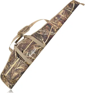 HUNTPAL 52" Soft Gun Case for Long Scoped Rifles & Shotguns – Water Resistant Carry Bag with 2 External Accessory Pockets & Adjustable Shoulder Strap, Waterfowl Camo