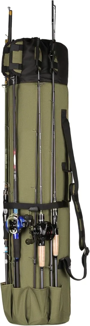HUNTVP Fishing Rod Reel Case Bag Organizer Travel Carry Case Carrier Holder Pole Tools Storage Bags