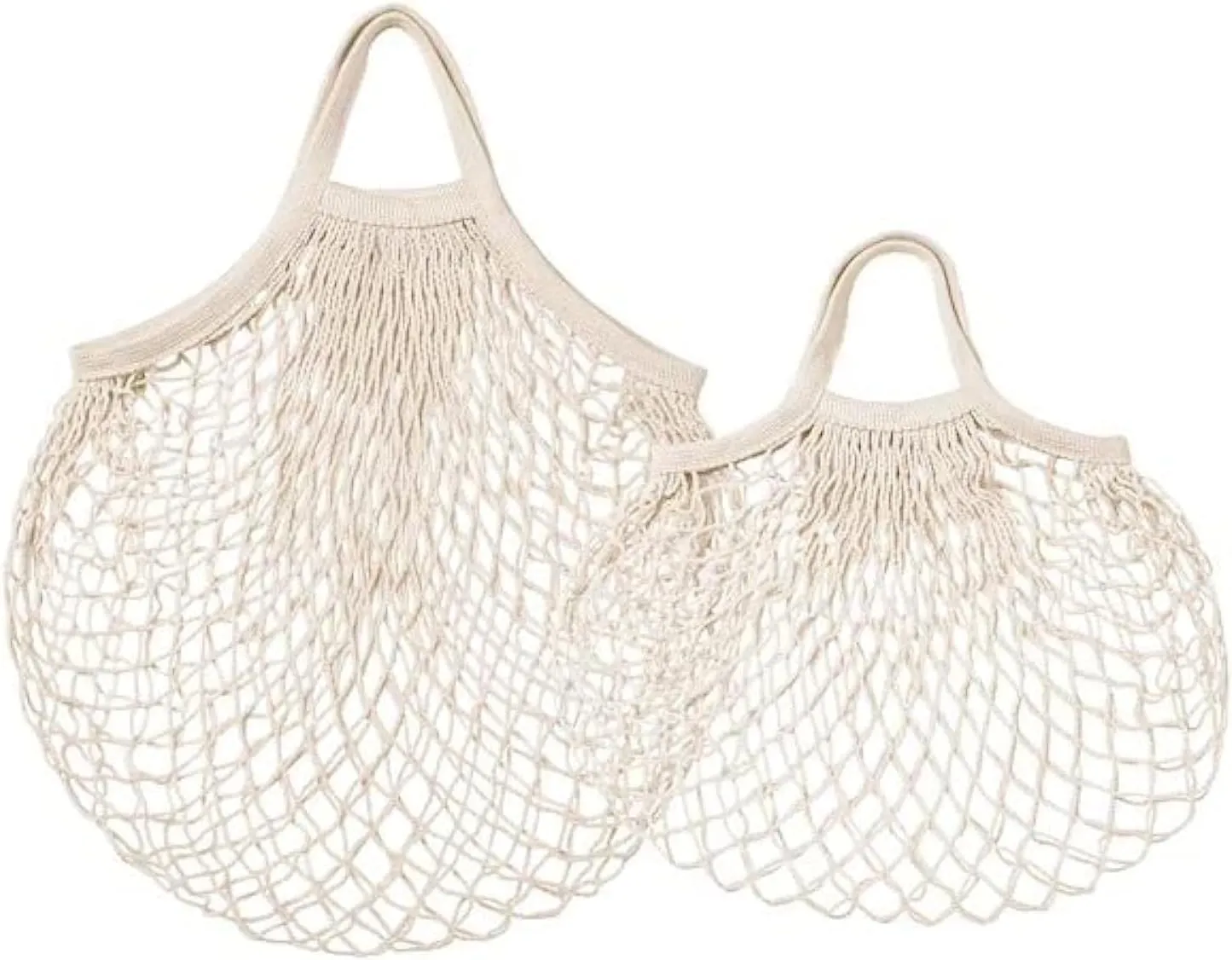 I-K-E-A KUNGSFORS Mesh Storage Organizer Bag Set of 2 Natural 100 % cotton