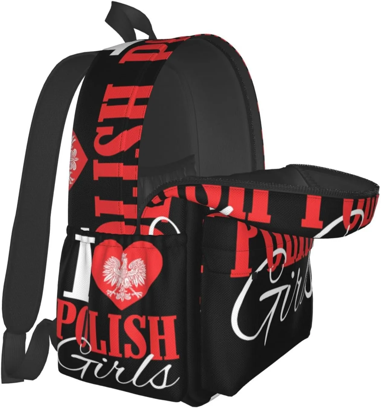 I Love Polish Womens Laptop Backpack Work Travel Backpacks Business Rucksack Casual Outdoor Daypack with Adjustable Strap Bags for Sports Office Gym Hiking