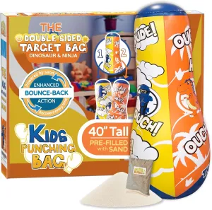 INFLATABLE DUDES Target Bags -Kids Punching Bag | Already Filled with Sand| Bop Bag | Premium Inflatable Toy | Punching Bag for Kids | Enhanced Bounce-Back Action! | Indoor Outdoor -Party Games