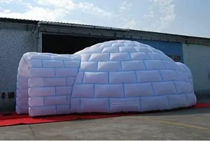 Inflatable Family Camping Recreation Dome Igloo Tent Custom Colors (Size: 34 x 23 x 12ft.)