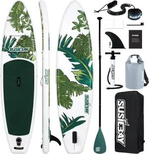 Inflatable Stand Up Paddle Board, 11ft Paddle Board for Adults & Youth, Durable SUP Accessories with Non-Slip Deck, Dual Hand Pump,10L Dry Bag,108L Backpack
