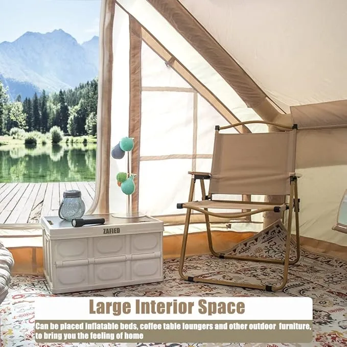 Inflatable Tents for Camping, Blow Up Air Camping Tent with Pump for Adults, Easy Setup 4 Seasons Water Proof Outdoor Oxford Cabin Tent House with Mesh Windows & Doors for Friend/Family Travel