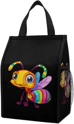 Insect Ant Insulated Reusable Grocery Bags Collapsible Cooler Bag Shopping Tote Bag