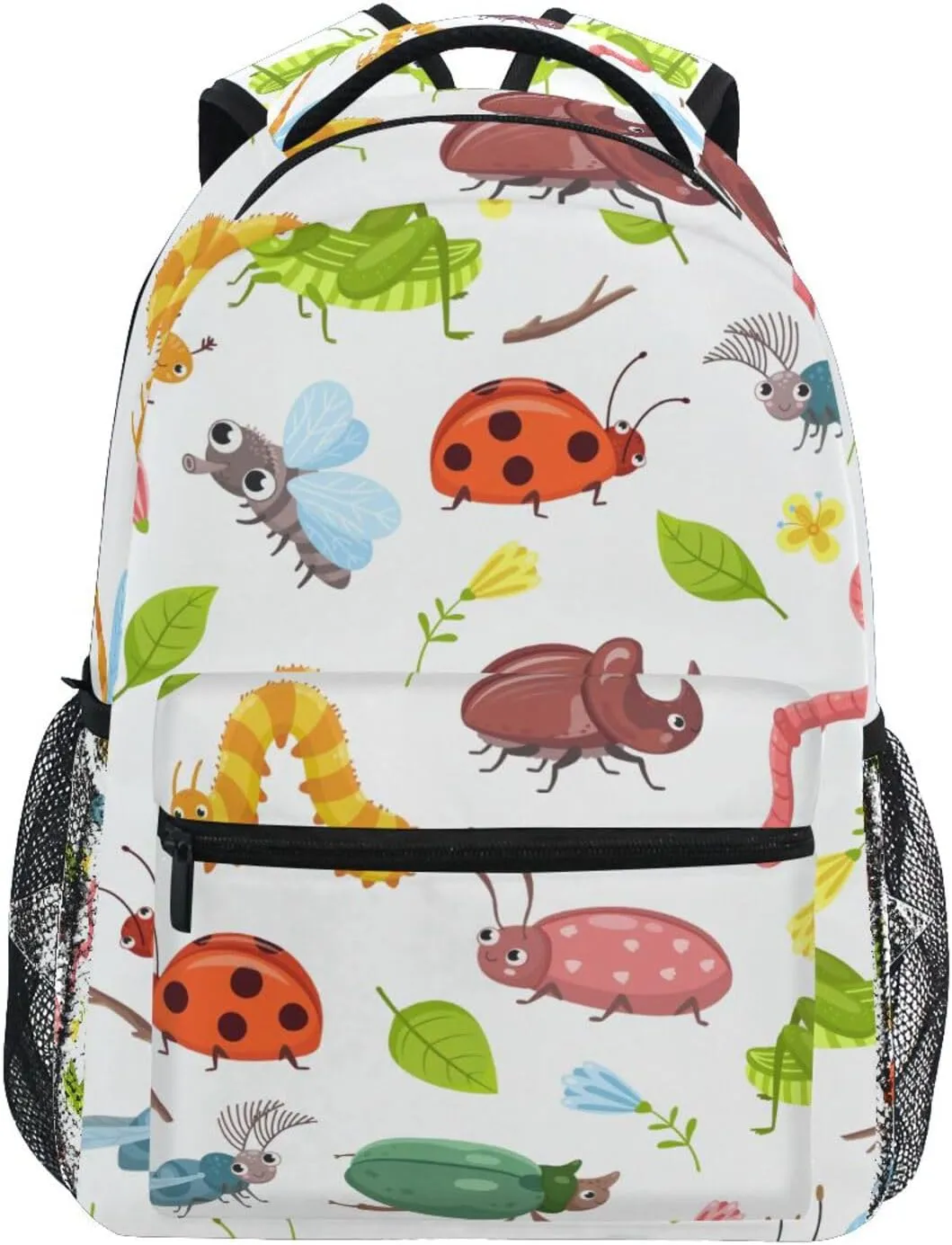 Insects Beetle Bugs Pattern Boys Girls Kids School Backpacks Bookbag, School Bag Travel Backpack Daypack
