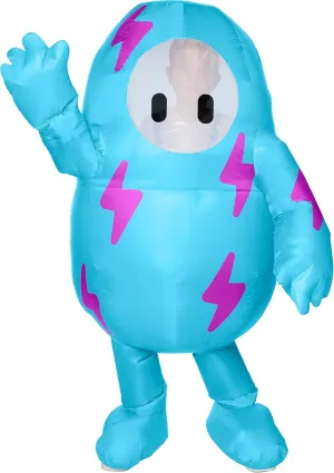 InSpirit Designs Fall Guys Blue Lightning Inflatable Kids Costume | Officially Licensed