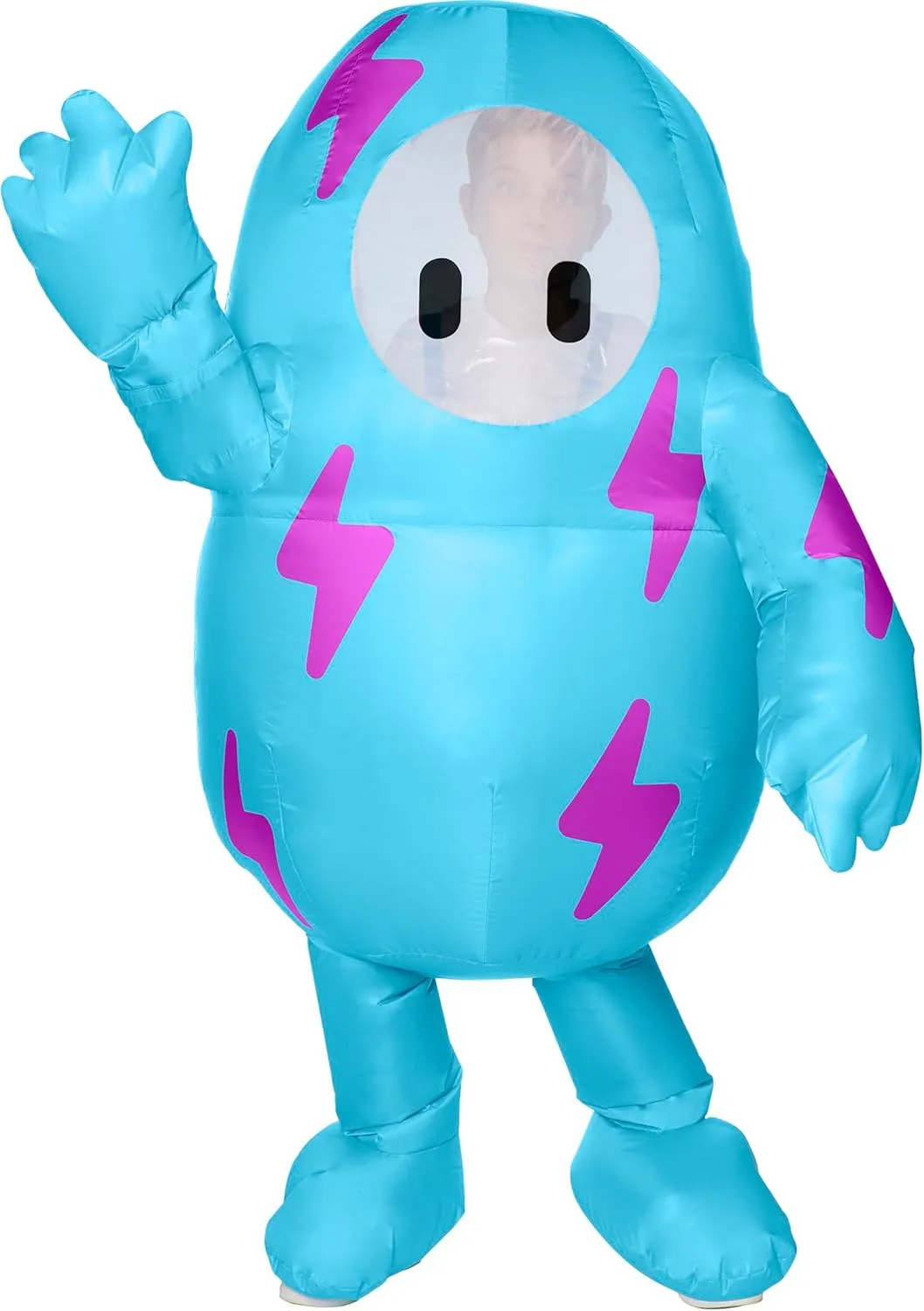 InSpirit Designs Fall Guys Blue Lightning Inflatable Kids Costume | Officially Licensed