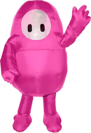 InSpirit Designs Fall Guys Pink Inflatable Kids Costume | Officially Licensed | Halloween Outfit for Boys and Girls