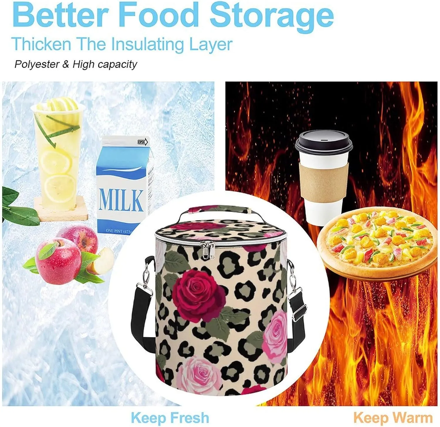 Insulated Cooler Backpack with Leak-Proof Liner for Beach, Picnic, Camping Use