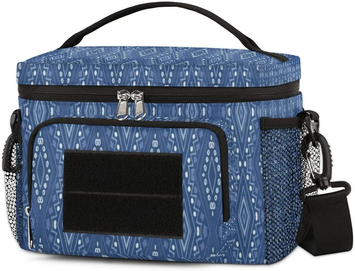Insulated Lunch Bag for Women,With Side Pockets And Shoulder Strap,Adults Fashion Lunch Bags Perfect for Adult Office,Working-Abstract Rule Art Design