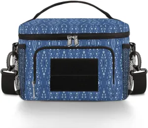 Insulated Lunch Bag for Women,With Side Pockets And Shoulder Strap,Adults Fashion Lunch Bags Perfect for Adult Office,Working-Abstract Rule Art Design