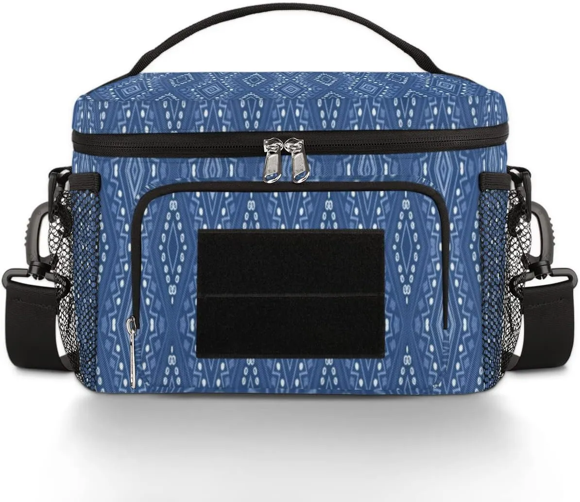 Insulated Lunch Bag for Women,With Side Pockets And Shoulder Strap,Adults Fashion Lunch Bags Perfect for Adult Office,Working-Abstract Rule Art Design