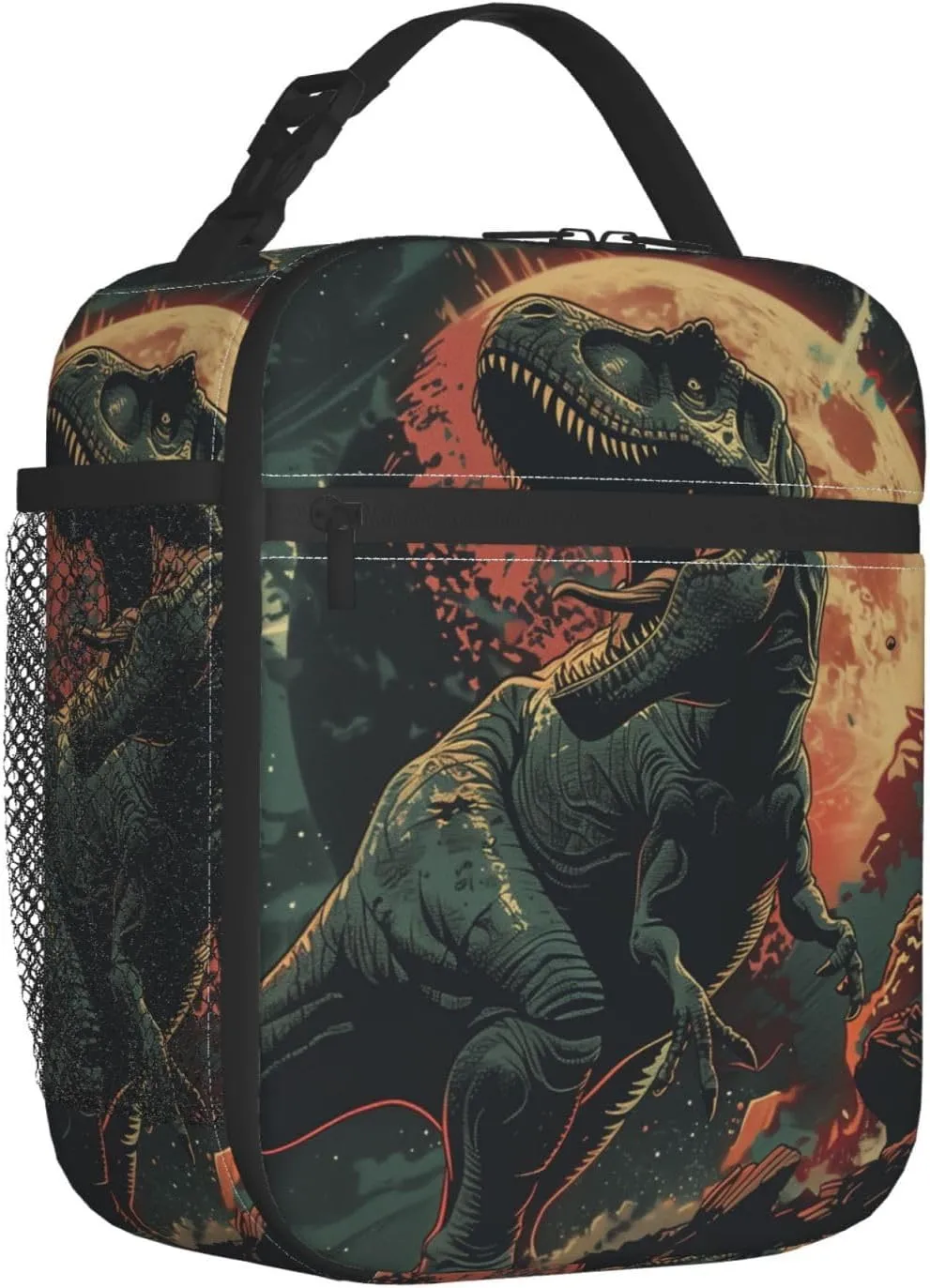 Insulated Lunch Box for Adults Kids Dinosaur Lunch Bag for Work,Picnic,School,Travel,Hiking, Beach or Fishing Polyester Dinosaur Lunch Box