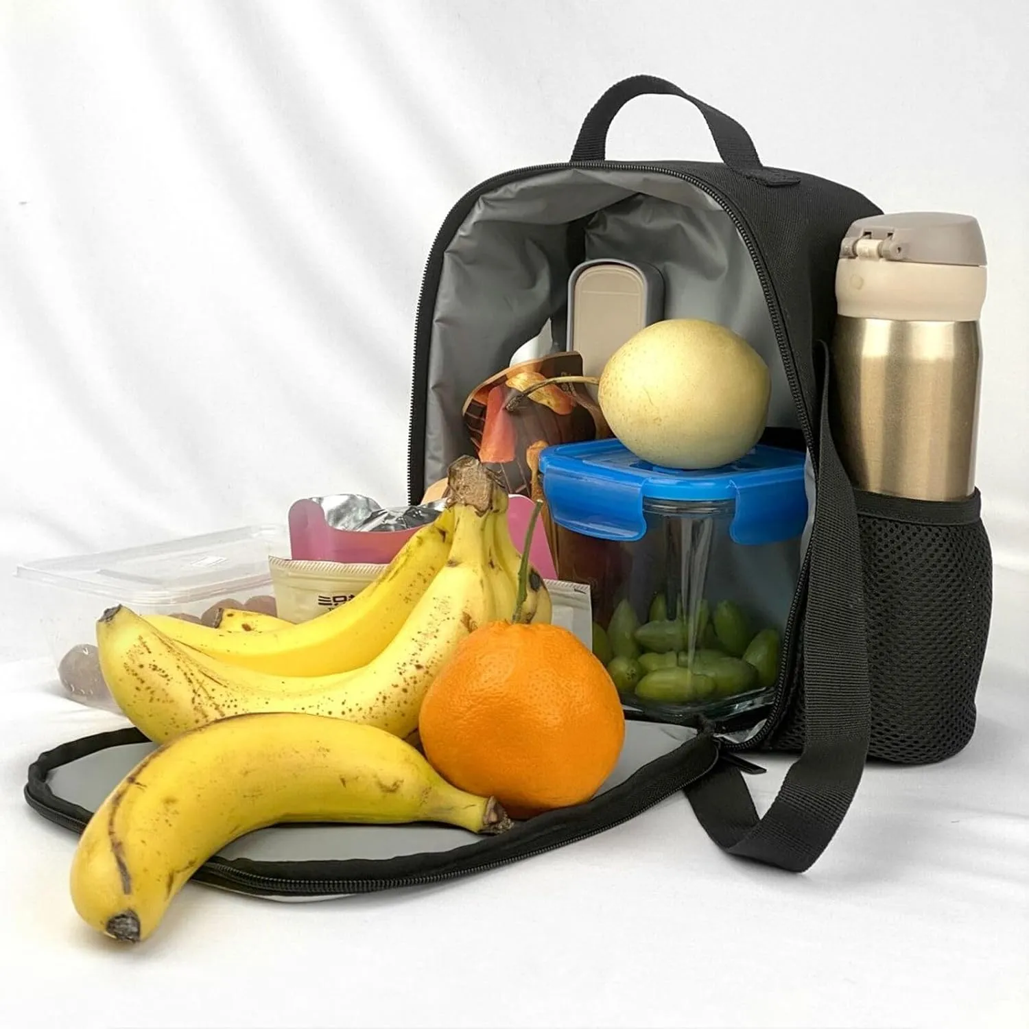 Insulated Lunch box for Men Women Reusable Lunch Bag Northern Lights Polar Bear Cooler Tote Bags for Work Picnic
