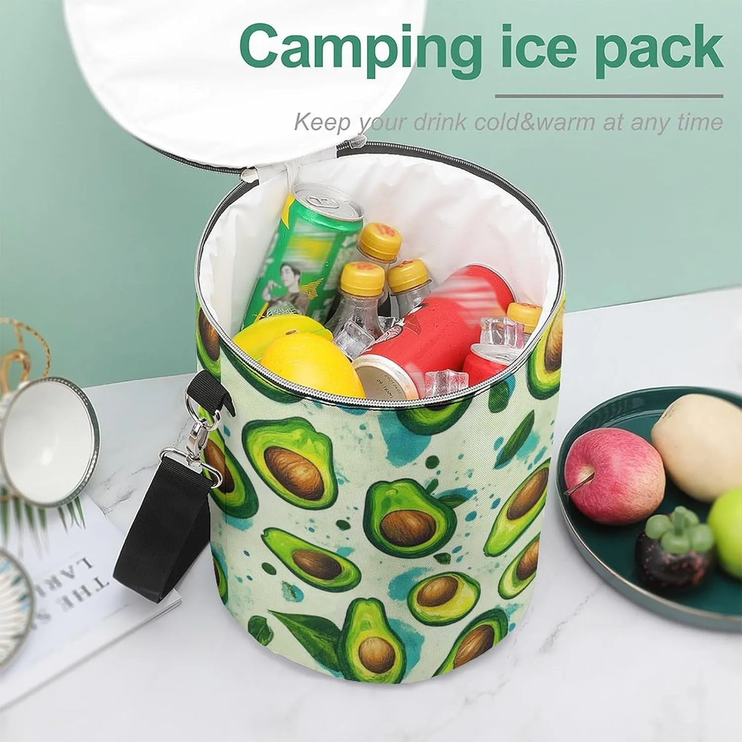 Insulated Soft Cooler Lunch Bag for Camping, Hiking, Beach, Picnic and Shopping